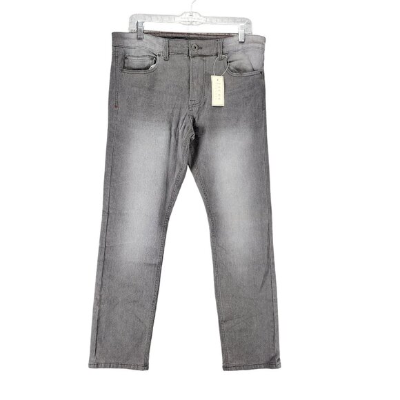 Jachs Jeans Mens 32x30 Washed Gray Stretch Mid Rise Straight Fit *NWT* - Picture 1 of 14